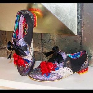 Irregular Choice Glitter Oxford Flats